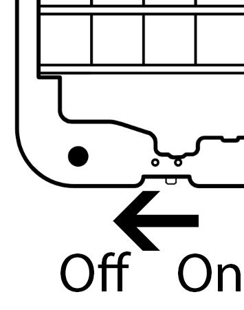 Diagram showing direction of power switch